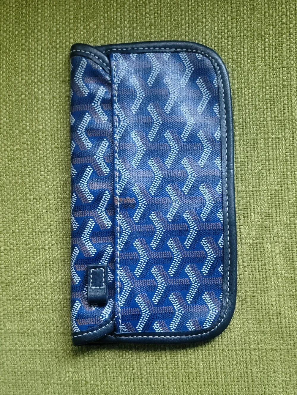 Goyard Blue Chevron Continental Wallet
